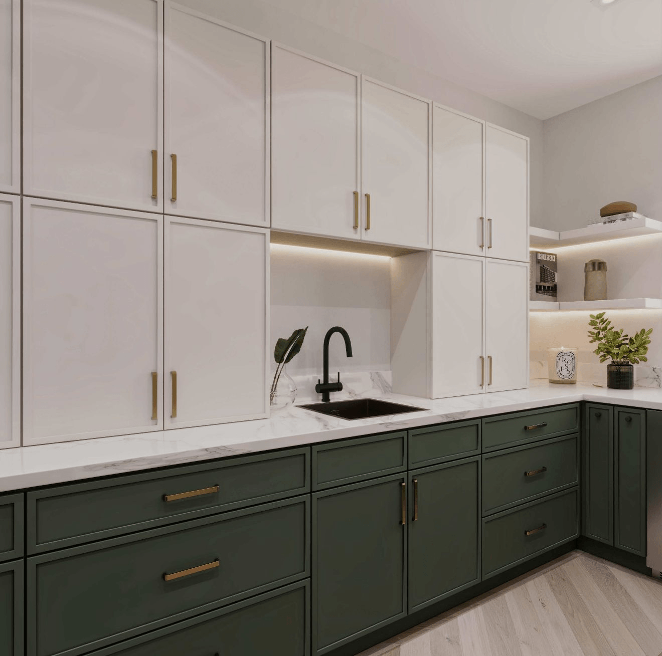 Slim Aston Green Cabinet