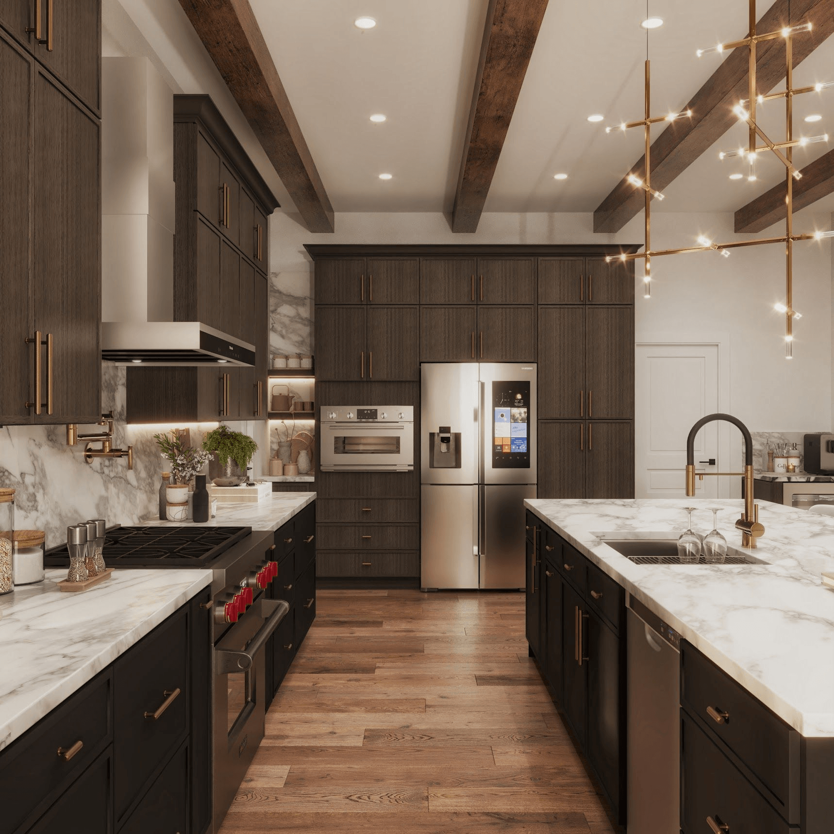 Modern Slim Rustic Luxe Kitchen